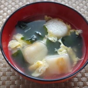 卵と麩とわかめの中華スープ